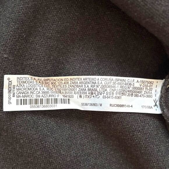 Zara Dark Gray Short Sweater Dress - Long Sleeve, Turtleneck - Medium - Like New - Picture 7 of 11